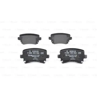Jeu de 4 plaquettes de frein arrière BOSCH 0 986 494 062