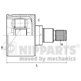 Embout de cardan avant (kit de réparation) NIPPARTS N2830904