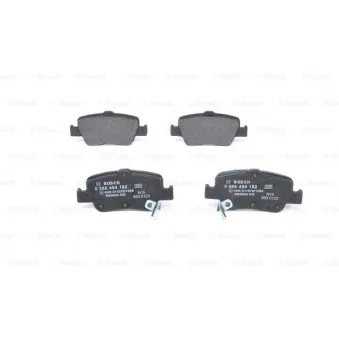 Jeu de 4 plaquettes de frein arrière BOSCH 0 986 494 182