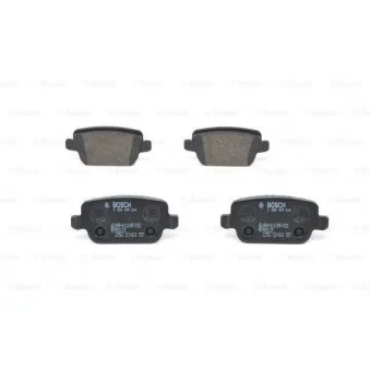 Jeu de 4 plaquettes de frein arrière BOSCH 0 986 494 214