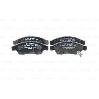 Jeu de 4 plaquettes de frein avant BOSCH 0 986 494 238