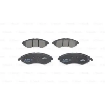 Jeu de 4 plaquettes de frein avant BOSCH 0 986 494 343