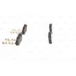Jeu de 4 plaquettes de frein avant BOSCH 0 986 494 607 - Visuel 2