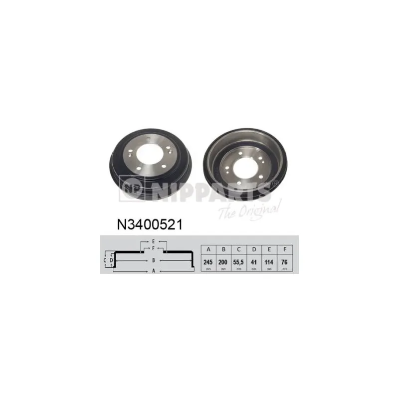 Tambour de frein NIPPARTS N3400521