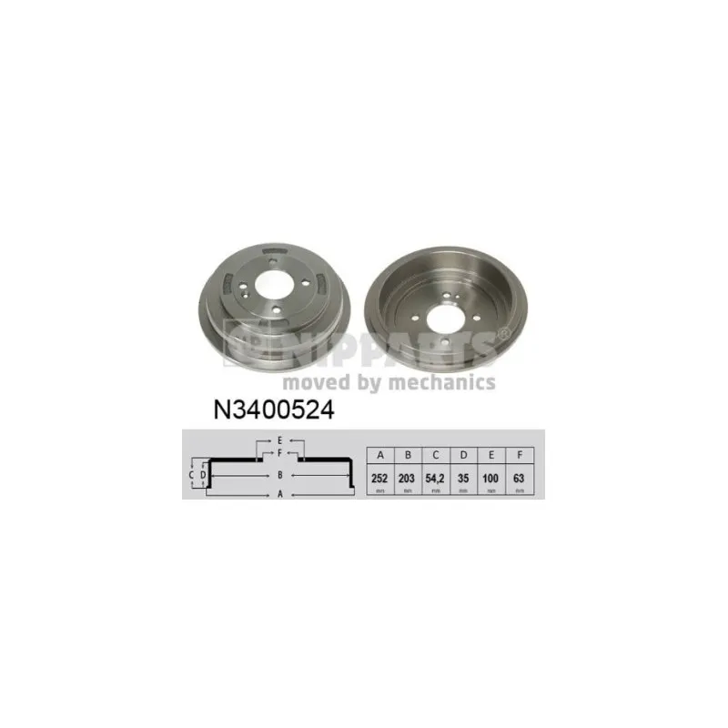 Tambour de frein NIPPARTS N3400524