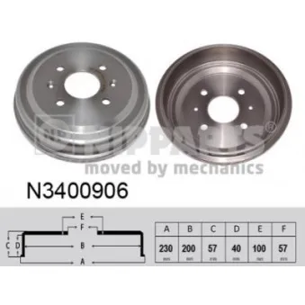 Tambour de frein NIPPARTS N3400906