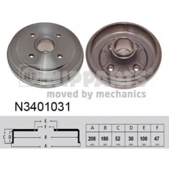 Tambour de frein NIPPARTS N3401031