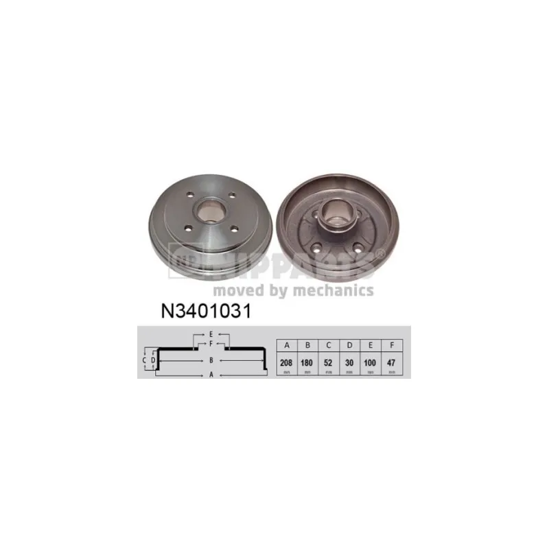 Tambour de frein NIPPARTS N3401031