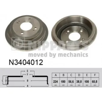 Tambour de frein NIPPARTS N3404012