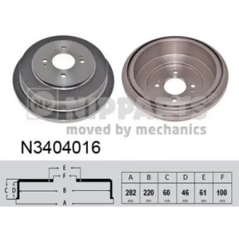 Tambour de frein NIPPARTS N3404016