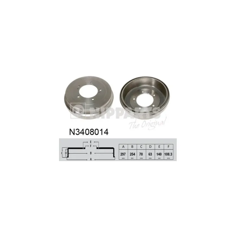 Tambour de frein NIPPARTS N3408014
