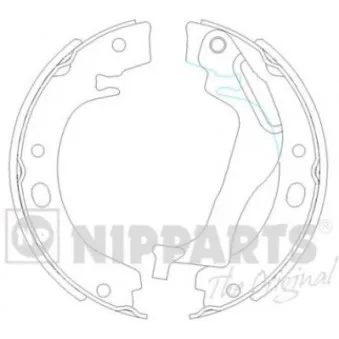 Jeu de mâchoires de frein, frein de stationnement NIPPARTS N3502085