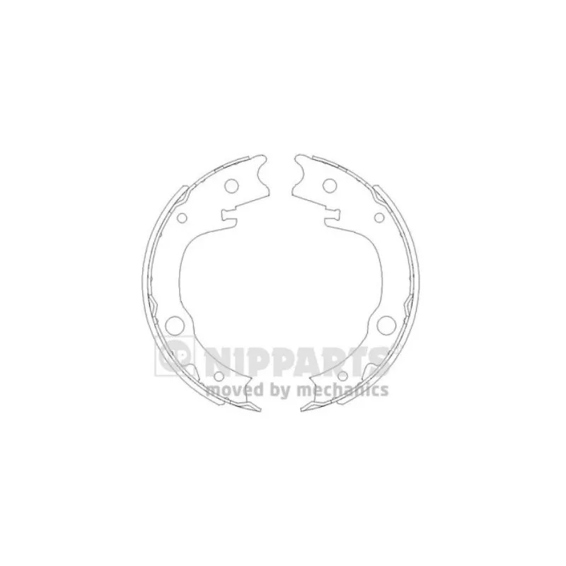 Jeu de mâchoires de frein, frein de stationnement NIPPARTS N3502086