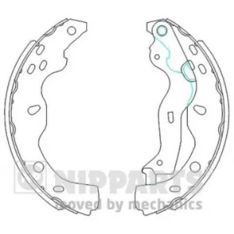 Jeu de mâchoires de frein NIPPARTS N3508029