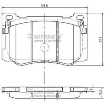 Jeu de 4 plaquettes de frein avant NIPPARTS N3600549