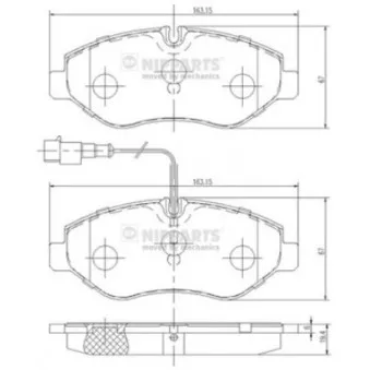 Jeu de 4 plaquettes de frein avant NIPPARTS N3601100