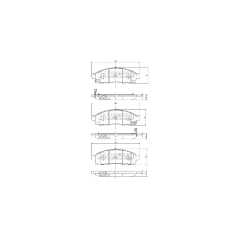 Jeu de 4 plaquettes de frein avant NIPPARTS N3601101