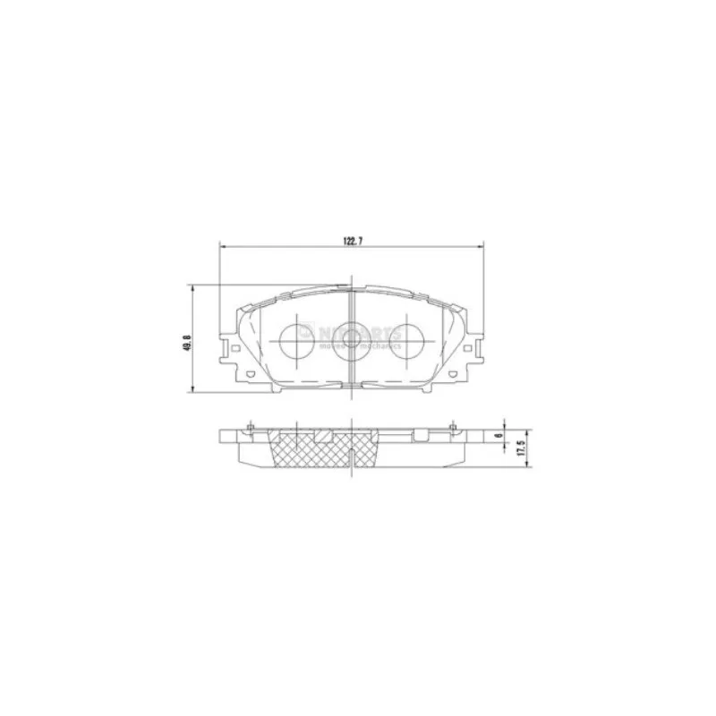 Jeu de 4 plaquettes de frein avant NIPPARTS N3602127