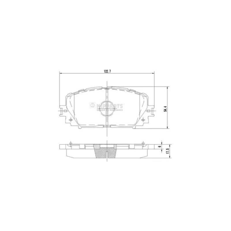 Jeu de 4 plaquettes de frein avant NIPPARTS N3602140