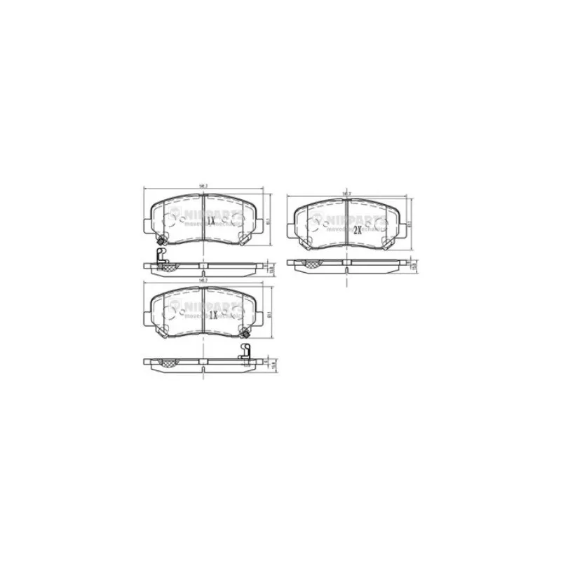 Jeu de 4 plaquettes de frein avant NIPPARTS N3603073