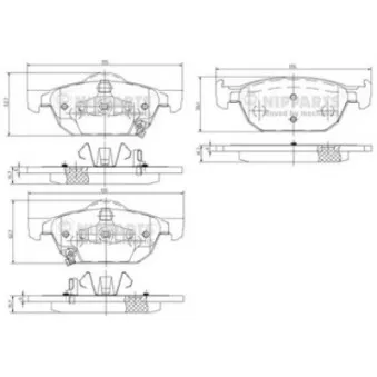 Jeu de 4 plaquettes de frein avant NIPPARTS N3604067