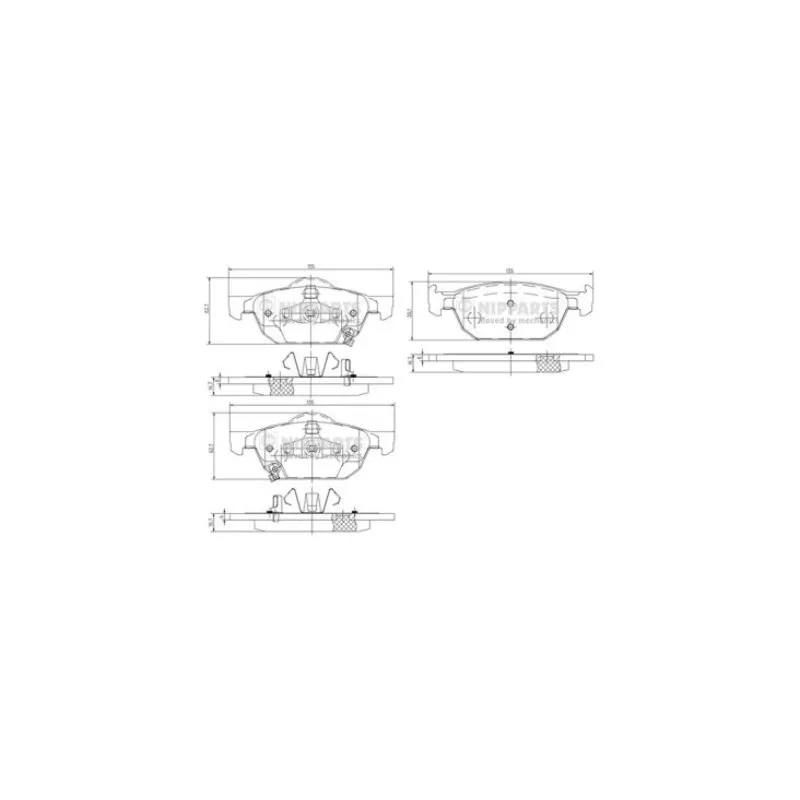Jeu de 4 plaquettes de frein avant NIPPARTS N3604067