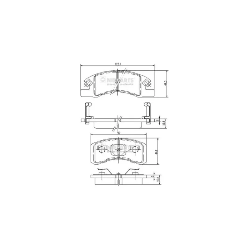 Jeu de 4 plaquettes de frein avant NIPPARTS N3606021