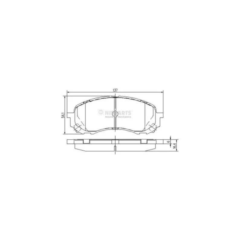 Jeu de 4 plaquettes de frein avant NIPPARTS N3607023
