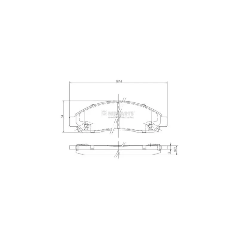 Jeu de 4 plaquettes de frein avant NIPPARTS N3609010