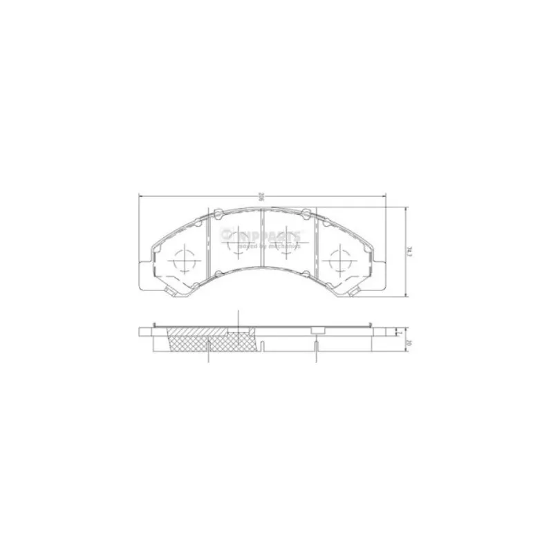 Jeu de 4 plaquettes de frein avant NIPPARTS N3609012