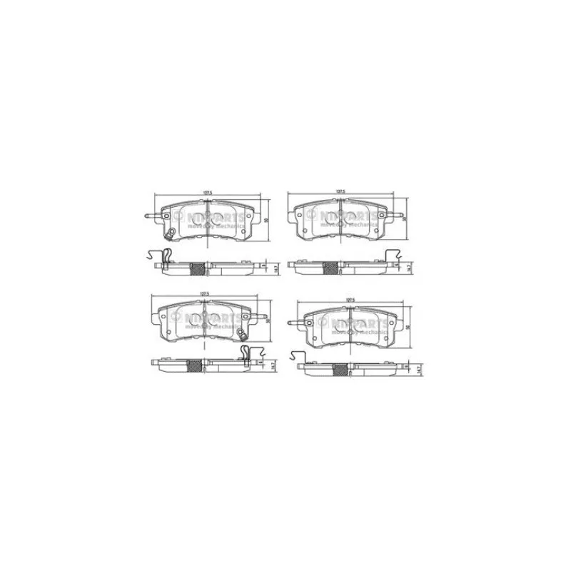 Jeu de 4 plaquettes de frein avant NIPPARTS N3611058