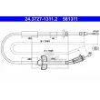 Tirette à câble, frein de stationnement ATE 24.3727-1311.2 - Visuel 1