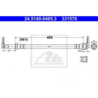Flexible de frein ATE 24.5140-0405.3