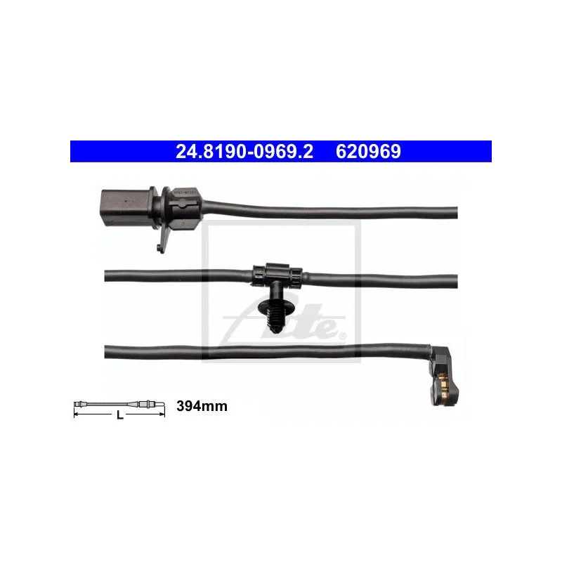 Contact d'avertissement, usure des plaquettes de frein ATE 24.8190-0969.2