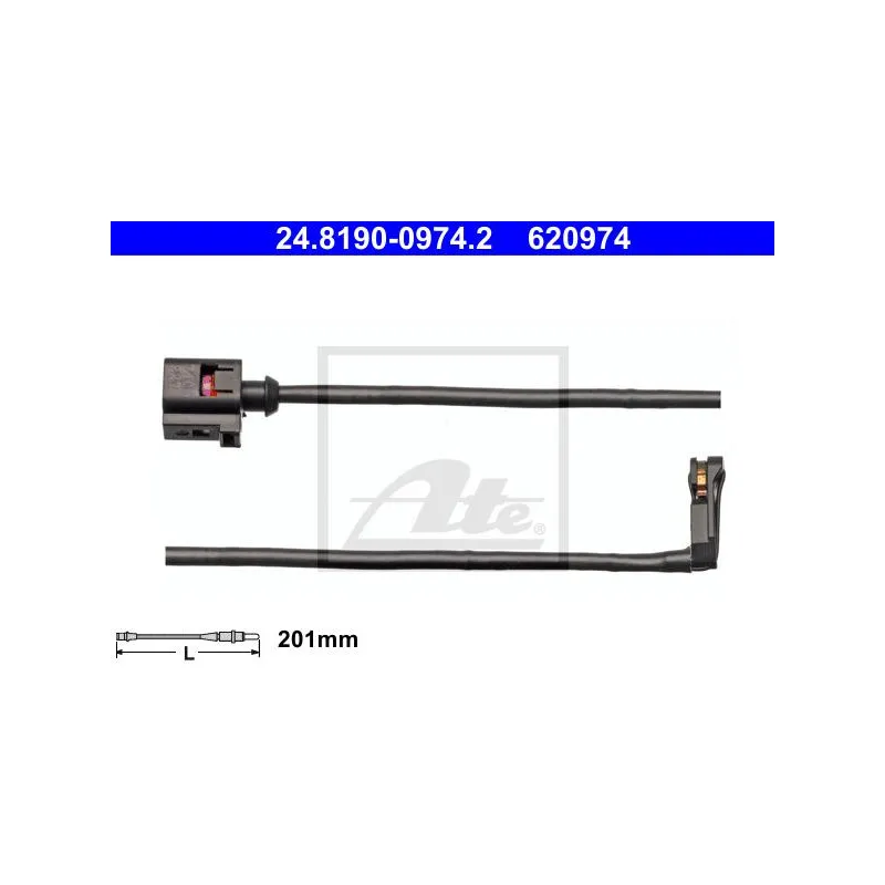 Contact d'avertissement, usure des plaquettes de frein ATE 24.8190-0974.2