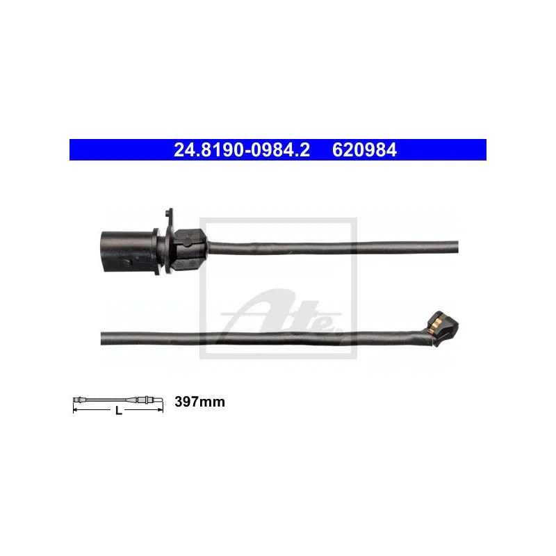 Contact d'avertissement, usure des plaquettes de frein ATE 24.8190-0984.2