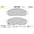 Jeu de 4 plaquettes de frein avant VALEO 301140 - Visuel 1