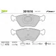 Jeu de 4 plaquettes de frein arrière VALEO 301616 - Visuel 1