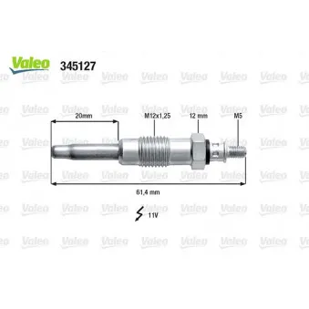 Bougie de préchauffage VALEO 345127