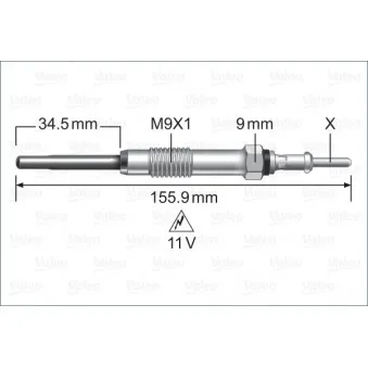 Bougie de préchauffage VALEO 345228