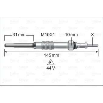 Bougie de préchauffage VALEO 345234