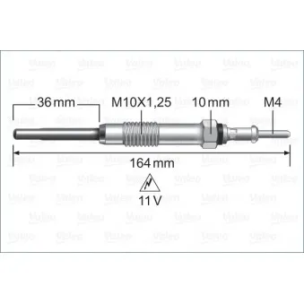 Bougie de préchauffage VALEO 345239