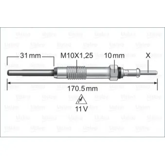 Bougie de préchauffage VALEO 345244