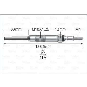 Bougie de préchauffage VALEO 345245