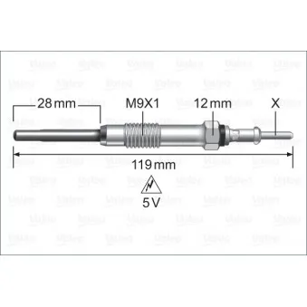 Bougie de préchauffage VALEO 345248