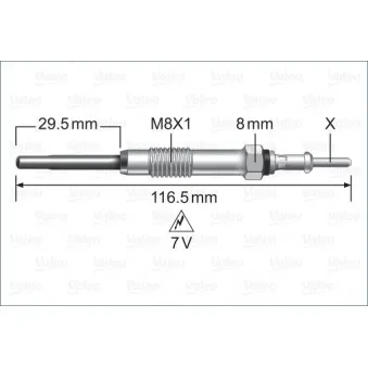 Bougie de préchauffage VALEO 345255