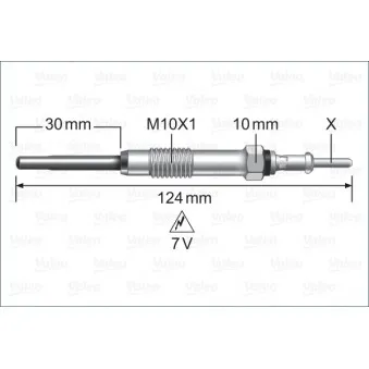 Bougie de préchauffage VALEO 345257