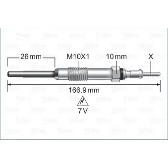 Bougie de préchauffage VALEO 345259