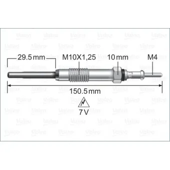 Bougie de préchauffage VALEO 345261