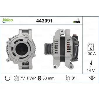 Alternateur VALEO 443091